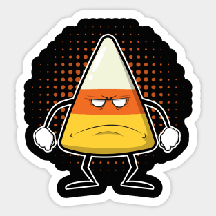 angry candy corn Sticker